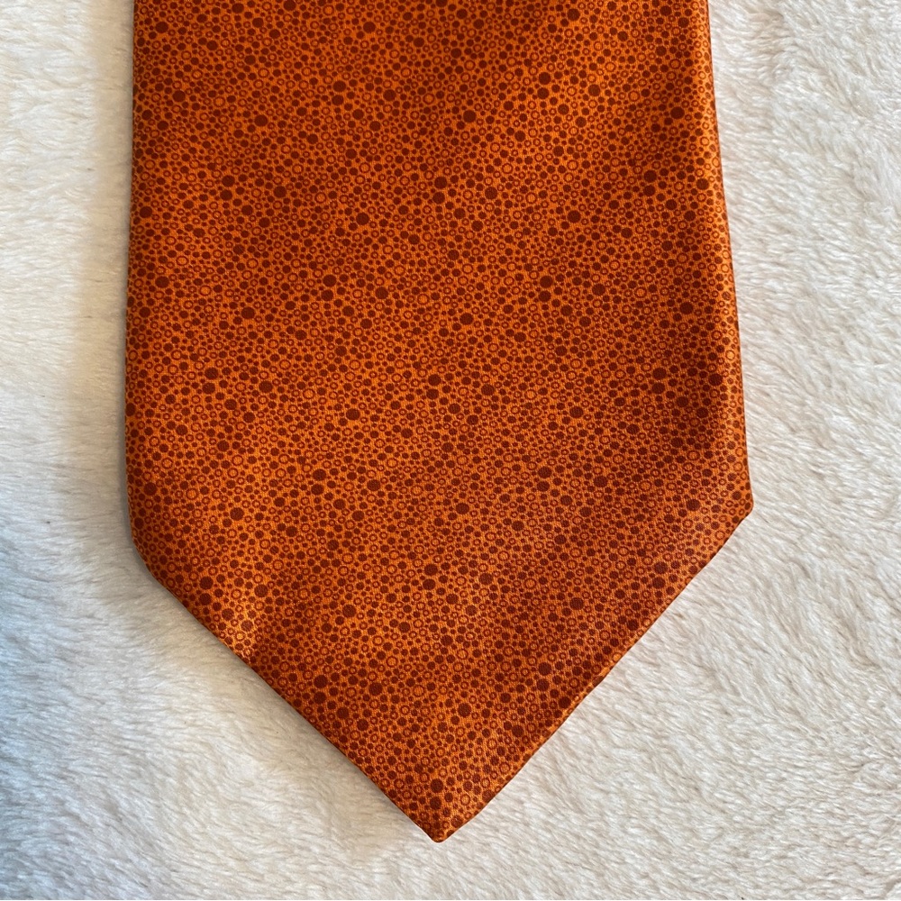 Italo Ferretti Orange Silk Tie